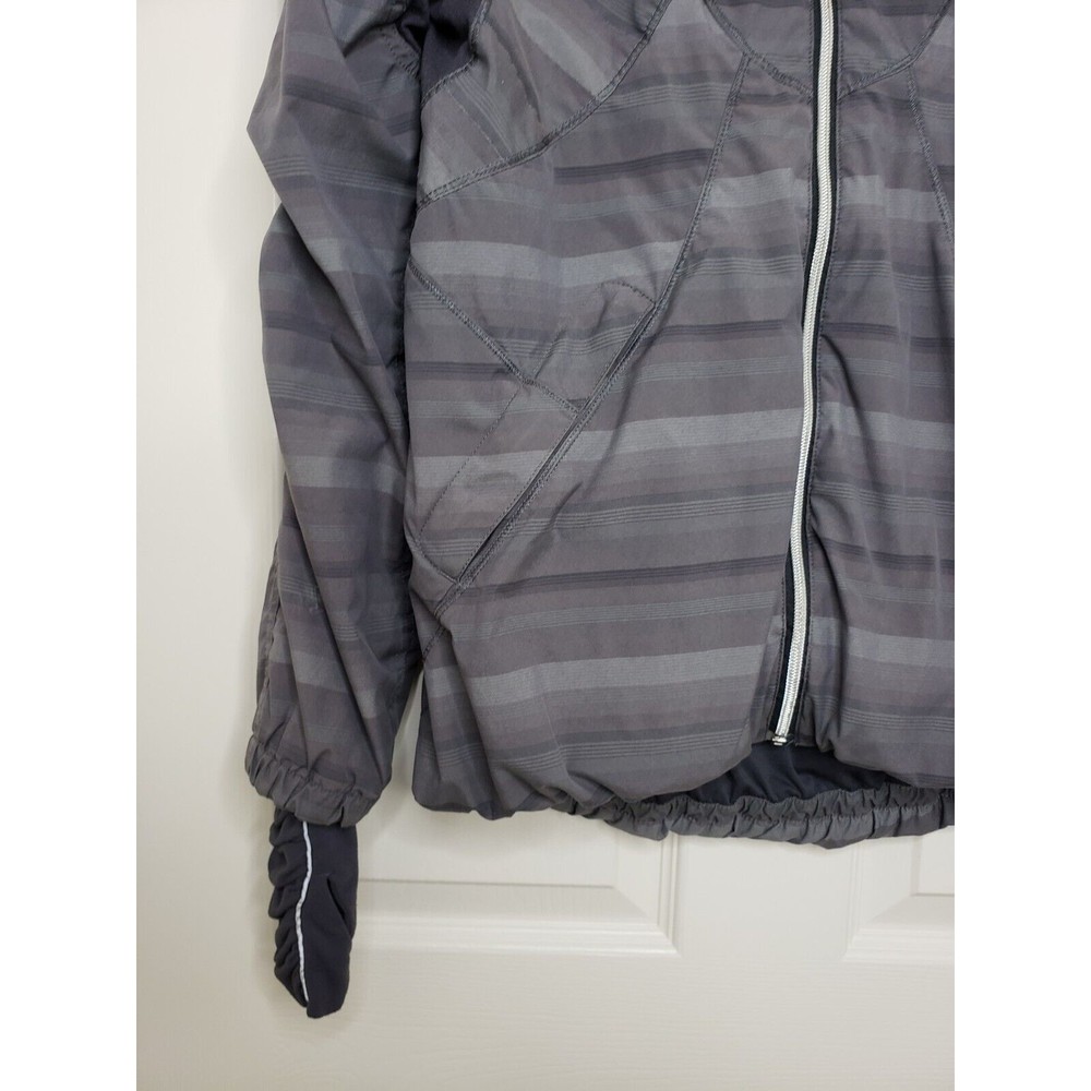 Lululemon Run Hustle Jacket Cool Poncho Stripe 8 MARK ON SLEEVE - Picture 6 of 13